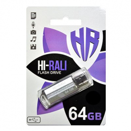 USB-флеш-накопичувач Hi-Rali 64 GB Corsair series Silver (HI-64GBCORSL)