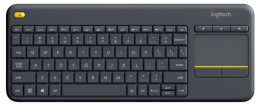 Клавіатура Logitech Wireless Touch K400 Plus, US, Black (920-007145)
