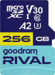 Карта пам'яті GoodRam RIVAL microSDXC 256GB V30 A2 (UHS I U3) + ad