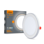 LED світильник вбудований з декоративною підсвіткою VIDEX VL-DL4R-1252 12W+4W 5000K+2700K 220V LED світильник вбудований з декоративною підсвіткою VIDEX VL-DL4R-1252 12W+4W 5000K+2700K 220V