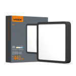 LED Світильник накладний квадрат VIDEX VL-DLSS-185B 18W 5000K Black