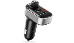FM-трансмітер XO BCC10 Bluetooth 2×USB 15W black