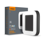 LED світильник ART IP65 квадратний VIDEX VL-BHFS-305B 30W 5000K Black