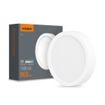 LED Світильник круглий накладний VIDEX VL-DLRS-125 12W 5000K White
