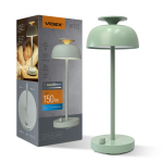 LED лампа настільна з акумулятором VIDEX VL-TF23G 8.5W 4000K+RGB Green