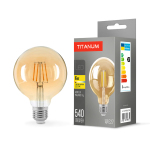 LED лампа TITANUM Filament G95 6W E27 2200K бронза LED лампа TITANUM Filament G95 6W E27 2200K бронза