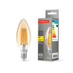 LED лампа TITANUM Filament C37 4W E14 2200K бронза