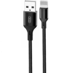 USB кабель XO NB143 Braided Lightning 1 м Black