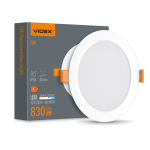 LED світильник Back вбудований круглий VIDEX VL-DLBR-095 9W 5000K