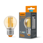 LED лампа VIDEX Filament G45FA 6W E27 2200K бронза