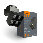 Світильник МАГНІТНИЙ трековий VIDEX VL-TRMS-LE24B LE24B 7.5W 4000K 48V Black