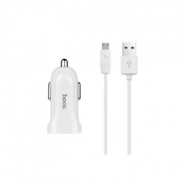 Зарядное устройство HOCO Z2 Single Port + Cable microUSB White 1-00359