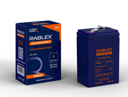 Акумулятор свинцево-кислотний Rablex RB645 6V 4.5Ah Blue