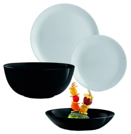 Столовий сервіз Luminarc Diwali Black and Granit P4358