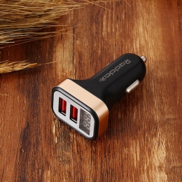 Зарядний пристрій Reddax RDX-105 2USB 2400mAh Black Gold