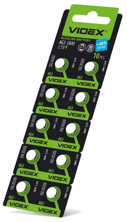 Батарейки Videx AG 3/LR41 2шт