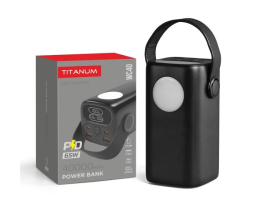 Зовнішній акумулятор Titanum WC-40 40000 mAh Black