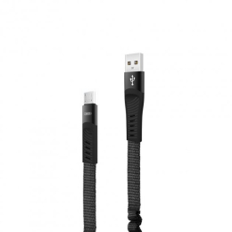 Кабель XO microUSB NB127 Spring 2.1A/1m Black