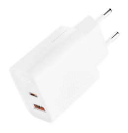 Мережевий зарядний пристрій XO L163 30W USB + USB-C White