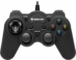 Дротовий геймпад Defender Game Racer Turbo RS3 USB-PS2/3