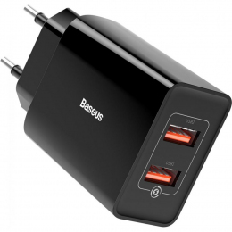 Зарядний пристрій Baseus Speed Mini QC Dual U Charger 18 W CCFS-V02 White