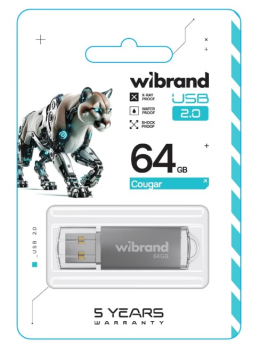 USB-флеш-накопичувач Wibrand 64 GB Silver (WI2.0/CU64P1S)
