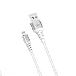 USB кабель XO lightning NB129 Aluminum Silica 2A/1m White 