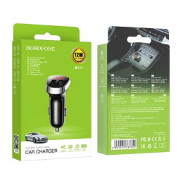 Зарядний пристрій Borofone BZ15 2.4 A/2 Usb12W led Black