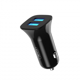 Зарядний пристрій XO TZ10 2.4A/2 USB + microUSB Black 