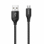 USB кабель Florence Technic microUSB 2m 3A Black (FL-2204-2-KM) - фото 2.