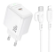  Зарядний пристрій Borofone BAS43A PD 20W + кабель Type-C to Lightning White - фото 2.