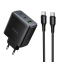 Мережевий зарядний пристрій HOCO C160A Upgrade PD65W (2C1A) Charger Set Black - фото 1