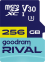 Карта пам'яті GoodRam RIVAL microSDXC 256GB V30 (UHS I U3) + ad Карта пам'яті GoodRam RIVAL microSDXC 256GB V30 (UHS I U3) + ad - фото 1