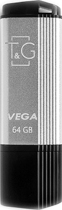 USB флеш-накопичувач T&G Vega Series TG121-64GBSL Silver - фото 2.